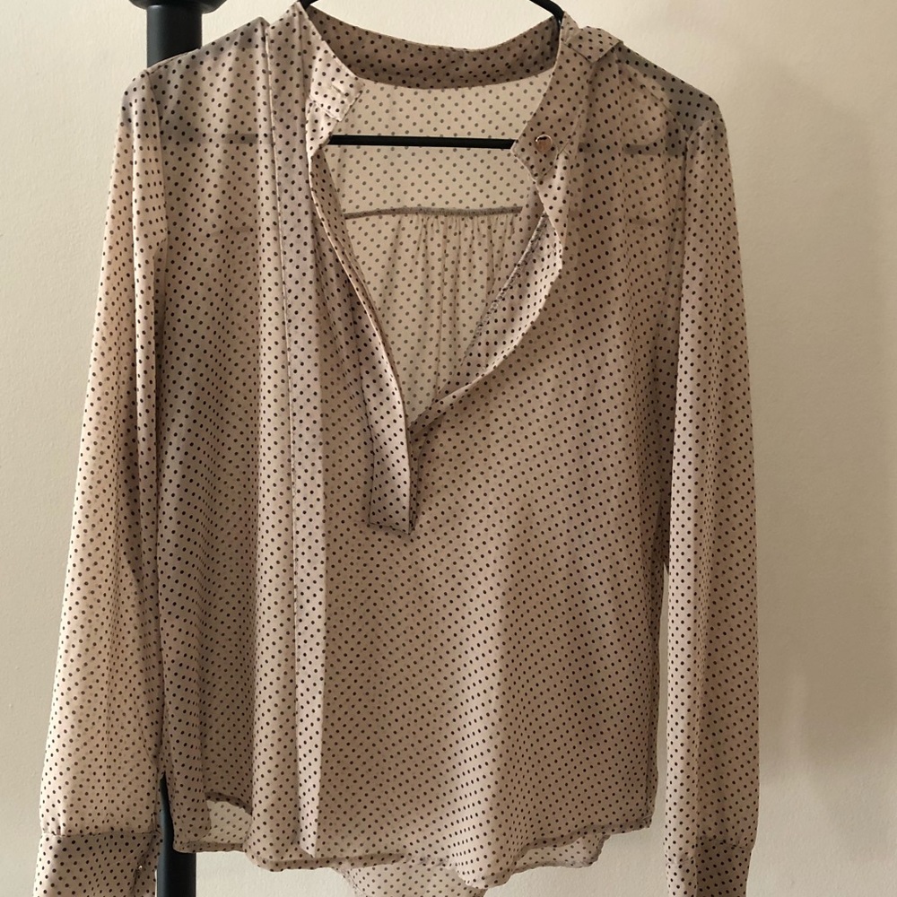 French beige blouse